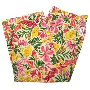 NWT Old Navy Womens 3X Floral Print Lounge Pants Elastic‎ Waist Tropical Pockets